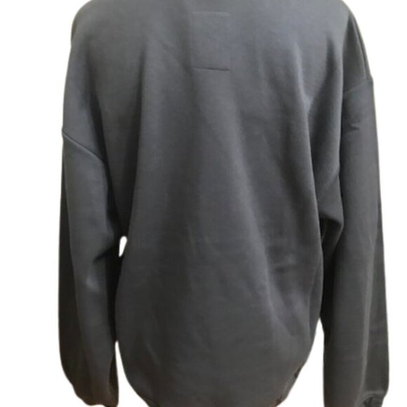 NWT Savage x Fenty Essential Holographic 3D Logo-Trim Oversized Sweatshirt Grey - Picture 6 of 12